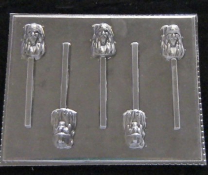 400sp Pirate Caribbean Face Chocolate or Hard Candy Lollipop Mold